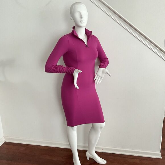 Vitality Balance Fuchsia Tati Long Sleeve Dress 1/4 Zip Athletic Exercise L - Picture 14 of 14